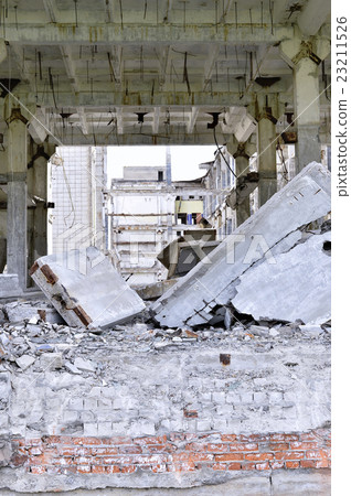 Pieces of Metal and Stone are Crumbling  23211526