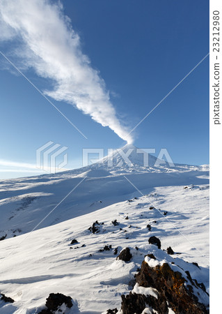 Eruption Klyuchevskoy Volcano. Kamchatka Peninsula 23212980