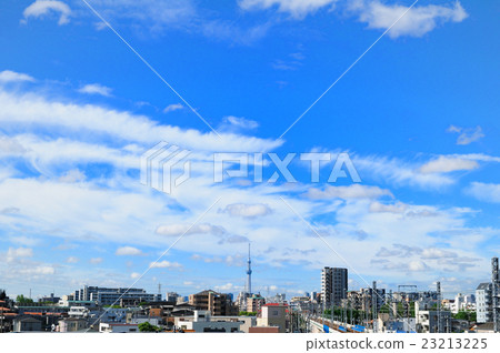 Tokyo Sky Tree from the residential area of Tokyo 23213225