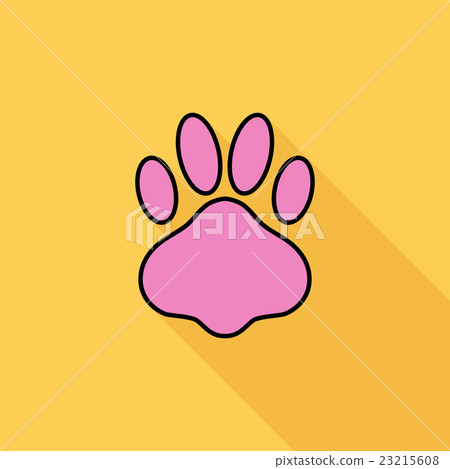 Paw vector flat icon Paw vector flat icon 23215608