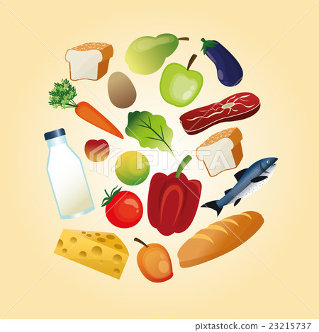 Healthy food design. Organic icon. Colorfull Healthy food design. Organic icon. Colorfull 23215737