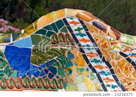Ceramic Bench Park Guell - Barcelona Spain 23216373