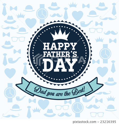 Happy Fathers day design. vintage icon. Colorful 23216395