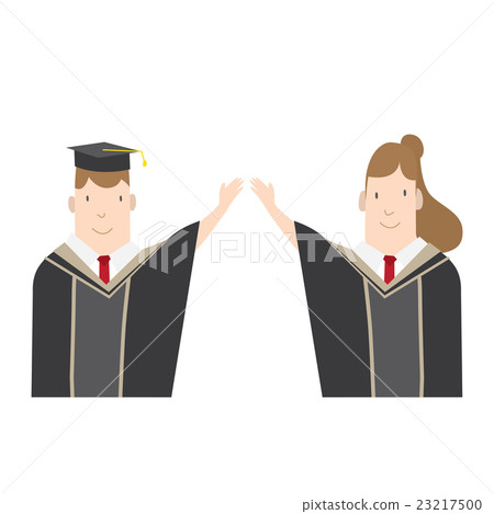 Half-length character, male and female Graduation. 23217500