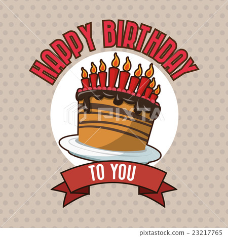 Happy Birthday design. cake icon. Colorfull 23217765