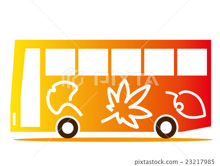 Travel by Fall Bus - Stock Illustration [23217985] - PIXTA