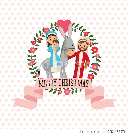 Holy family icon. Merry Christmas design. Vector Holy family icon. Merry Christmas design. Vector 23218273