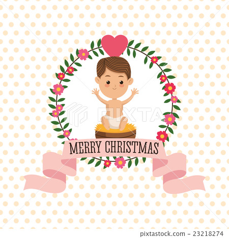 Baby jesus icon. Merry Christmas design. Vector Baby jesus icon. Merry Christmas design. Vector 23218274