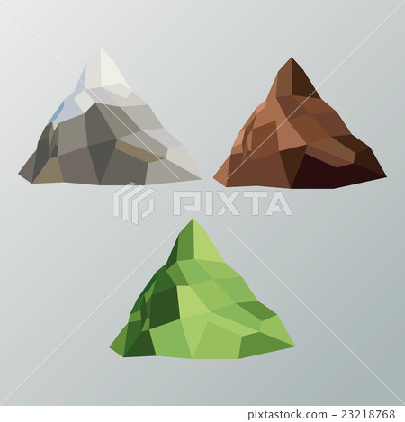 Mountain icon. Polygonal image. vector graphic Mountain icon. Polygonal image. vector graphic 23218768