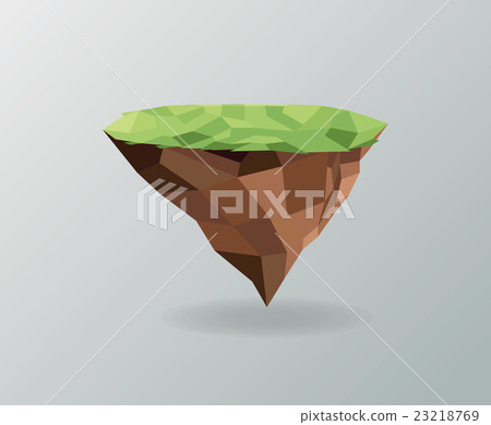 Piece of earth. Polygonal image. vector graphic Piece of earth. Polygonal image. vector graphic 23218769