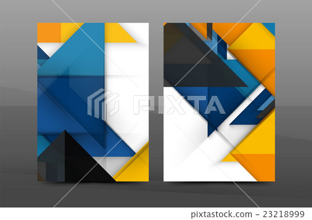 Squares and triangles annual report cover template 23218999