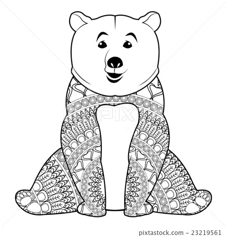 Mandala Bear Icon Stock Illustration 23219561 Pixta