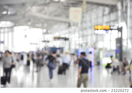 Blurred background at airport terminal Blurred background at airport terminal 23220272
