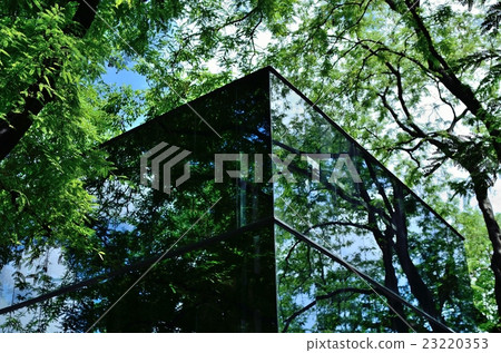 Glass building in forest Glass building in forest 23220353
