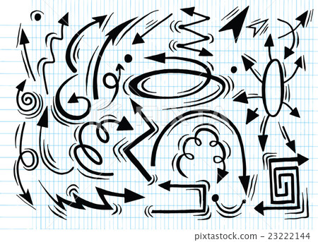 Isolated vector hand drawn arrows set - Stock Illustration [23222144 ...