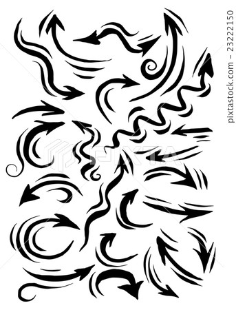 Isolated vector hand drawn arrows set - Stock Illustration [23222150 ...