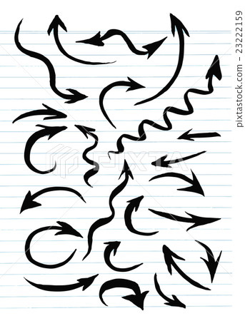 Isolated vector hand drawn arrows set - Stock Illustration [23222159 ...