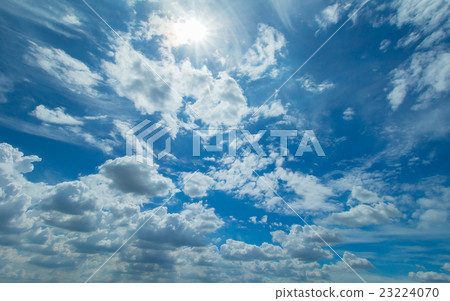 Blue sky and clouds. Peaceful sky and cloud. Blue sky and clouds. Peaceful sky and cloud. 23224070