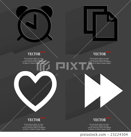 Set of fashionable icons, trending symbols. Flat d Set of fashionable icons, trending symbols. Flat d 23224304