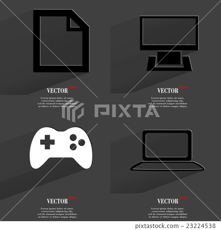 Set of icons. Collection symbols. Modern Flat web 23224538