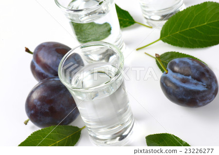 Shots of plum brandy (slivovitz) 23226277