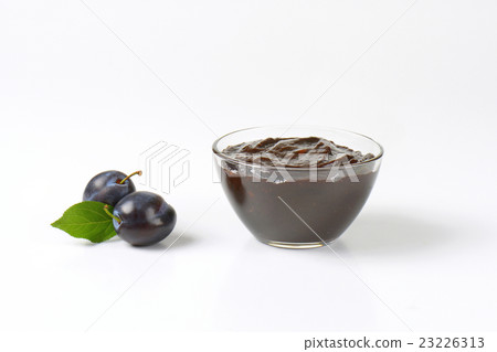 bowl of plum jam 23226313