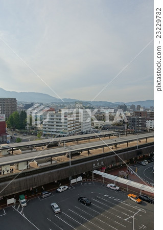 A Bird S Eye View Of Beppu Station Overlooking Stock Photo