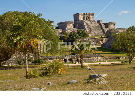 Mayan Ruins of Temple in Tulum Mexico Mayan Ruins of Temple in Tulum Mexico 23230131