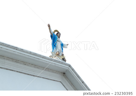 Statue of Our Lady with baby angles 23230395
