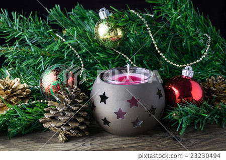 Christmas decoration old Wooden Table 23230494
