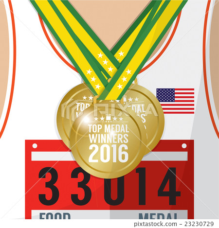 Top Medal Winner 2016 Sport Competition Concept. Top Medal Winner 2016 Sport Competition Concept. 23230729
