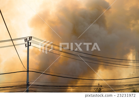 wildfire at side of road 23231972