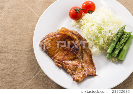 Grilled pork with miso sauce Grilled pork with miso sauce 23232683