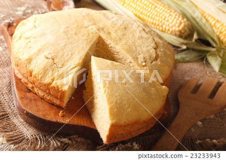 Homemade fresh-baked corn bread 23233943