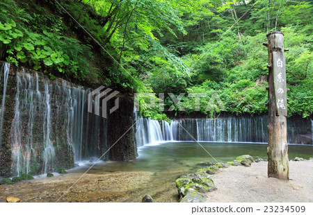 Shiraito Falls Karuizawa Town Nagano Prefecture Stock Photo