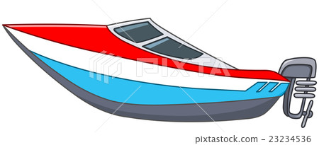 Cartoon motorboat 23234536