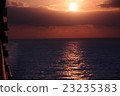 Sunset from a passenger ship 23235383
