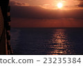 Sunset from a passenger ship 23235384
