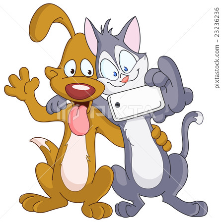 Dog and cat selfie 23236236