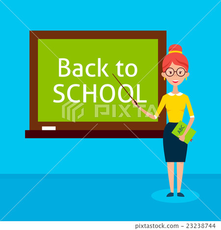 Teacher with Chalkboard Back to School Teacher with Chalkboard Back to School 23238744