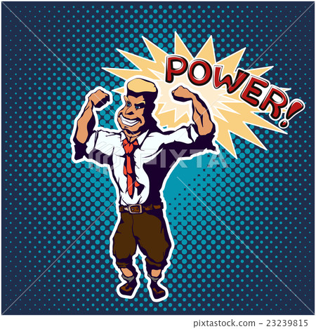 Strong man pop art poster Strong man pop art poster 23239815