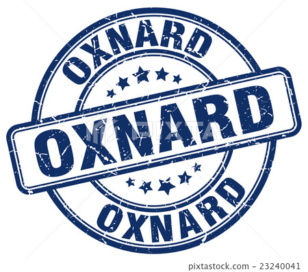 Oxnard blue grunge round vintage rubber stamp 23240041