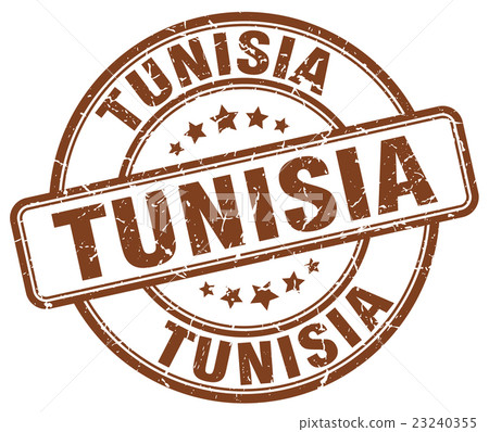 Tunisia brown grunge round vintage rubber stamp - Stock Illustration ...