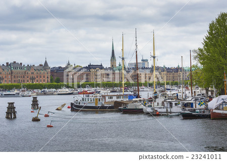Scenic panorama of the Old Town in Stockholm Scenic panorama of the Old Town in Stockholm 23241011