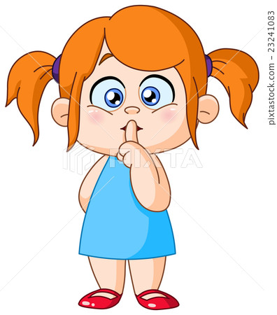 Finger on lips girl 23241083