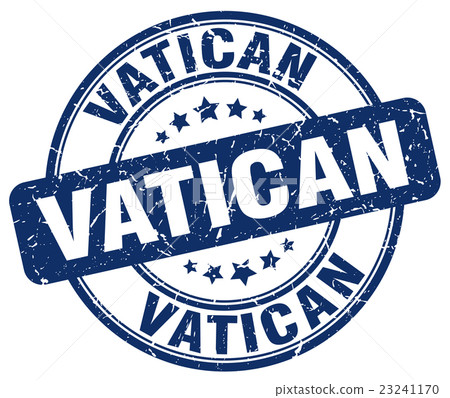 Vatican blue grunge round vintage rubber stamp 23241170