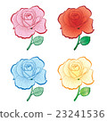 Set of color hand drawing roses 23241536