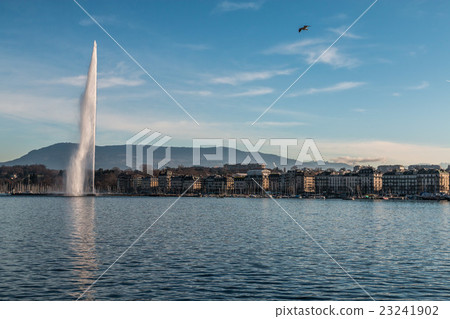 Clean lake in Geneva 23241902