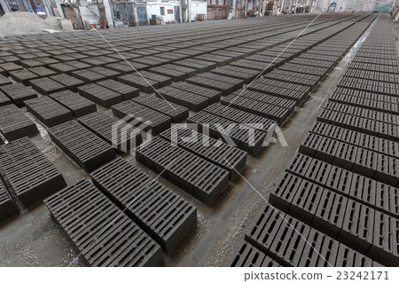 Stack of gray bricks 23242171