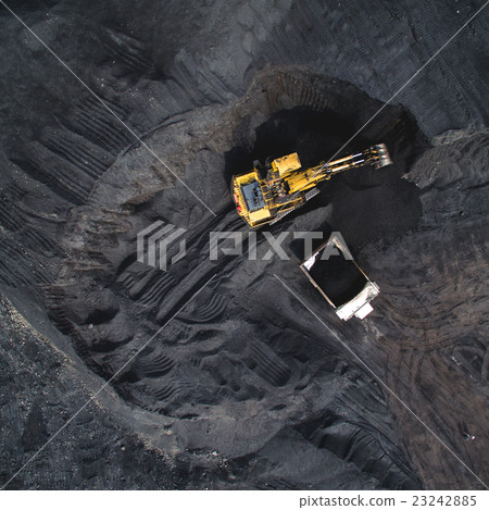 Coal mining on open pit Coal mining on open pit 23242885